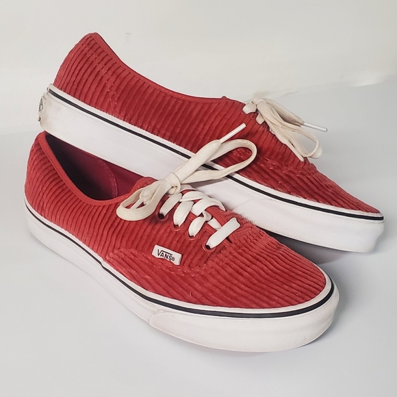 Vans Rust Red Corduroy Womens Shoes 9 - Picture 1 of 8